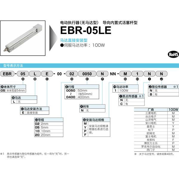 CKD喜開理電動(dòng)執(zhí)行器（無馬達(dá)型）滑塊型EBR-05LE-00-200250NNN-F1CB
