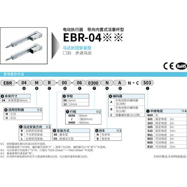 CKD喜開理電動執行器導向內置式活塞桿型EBR-04GD-00-120400BCB