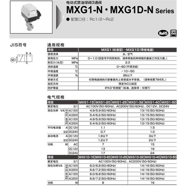 CKD喜開(kāi)理電動(dòng)式球閥2?3通閥MXG1-32-N-1