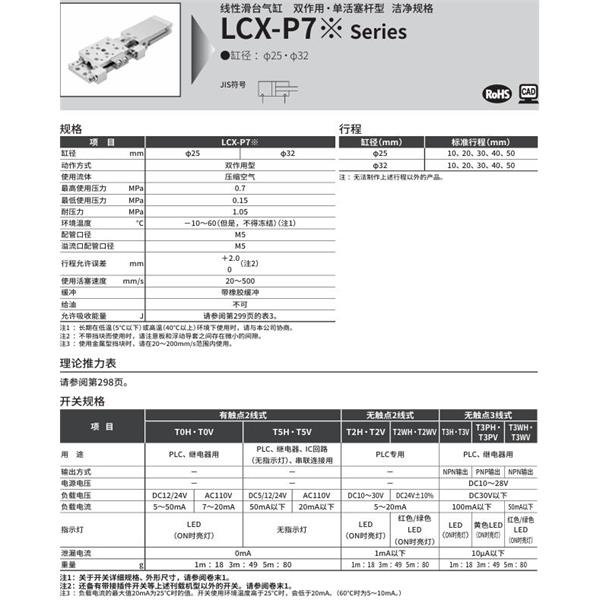 CKD喜開理線性滑臺(tái)氣缸LCX-32-10-T2H-R-S1T
