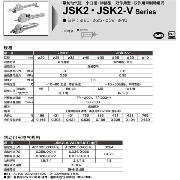 CKD喜開理帶閥氣缸JSM2-V-TA-40-50-1-T0H-R-PI