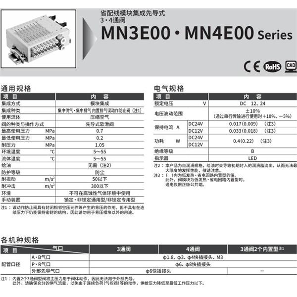 CKD喜開理PLC對應型模塊集成閥N3E0077S0-C3N-M D2WEF-4